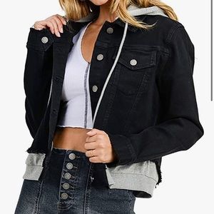 detachable hoodie denim jacket
